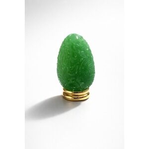 Chinese Jade Glass Egg – Franklin Mint Treasury of Eggs- Office Paperweight